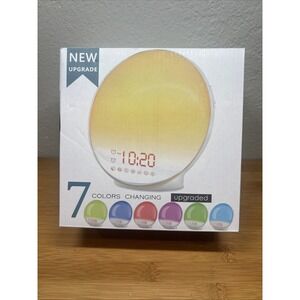 Smart Wake-Up Light Alarm Clock JALL UPGRADE 7 Colors New in Box